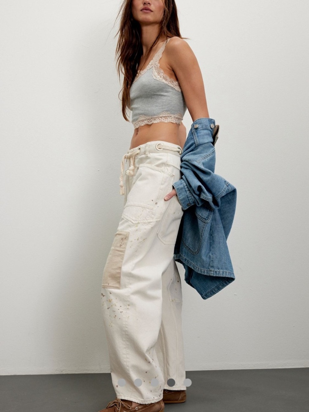 We the Free Moxie Paint Fleck Cotton Utility Pants NWOT - Picture 8 of 8